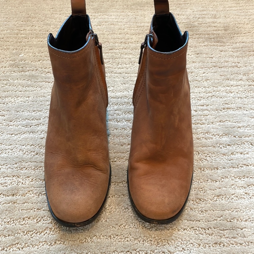 Cole Haan tan nubuck leather booties size 7 1/2